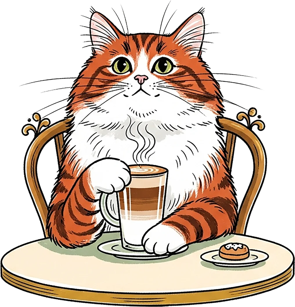 Cafe Cat Takes Five design