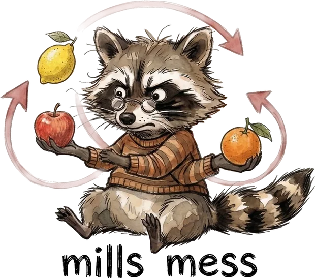 Mills Mess Raccoon Juggler